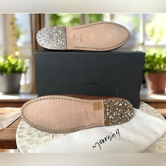 MARSELL Italy $1098 Limited Coltellaccio Ballerina Flats Pony Fur Hide Noce 39 - Picture 10 of 16